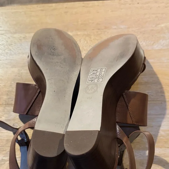 Michael Kors Brown Leather Sandals - Picture 5 of 5